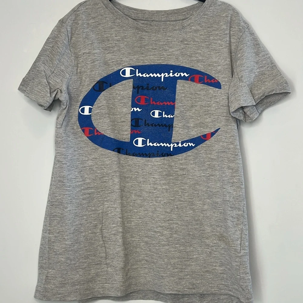 Champion Kids Black White & Gray Matching Set T-shirt & Shorts‎ Boys Size 6